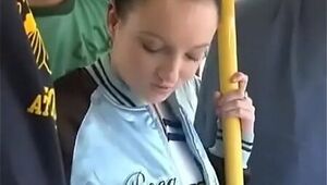 Jenny Anderson groped on bus by 2 guys and gets creampied in both holes